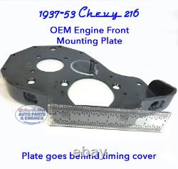 1937-53 Chevy 216 OEM Front Engine Mounting Plate aka Timing Plate Bracket