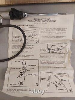 1955 1956 1957 CHEVROLET TRUCK Radio Chrome Antenna OEM GM Fender mount Chevy