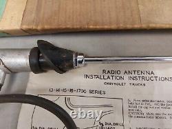 1955 1956 1957 CHEVROLET TRUCK Radio Chrome Antenna OEM GM Fender mount Chevy