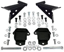 1955-57 Chevy Belair V-8 Engine Bracket Kit with Rubber Mounts Stock Location