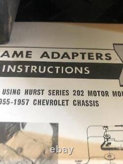 1955 through 1955 Chevrolet HURST frame adapters in box hot rod rat rod