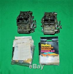 2 Holley 660 Cfm 4224 Tunnel Ram Center Squirter Carbs Carburetors 2x4 Chevy