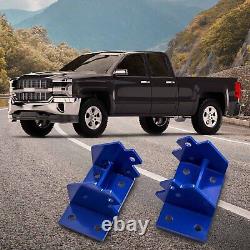 2x Steel Motor Mount Conversion kit Blue for for Chevy Truck 1973-1987