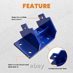 2x Steel Motor Mount Conversion kit Blue for for Chevy Truck 1973-1987