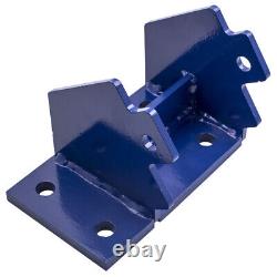 2x Steel Motor Mount Conversion kit Blue for for Chevy Truck 1973-1987