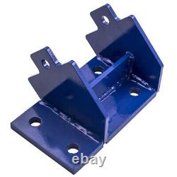 2x Steel Motor Mount Conversion kit Blue for for Chevy Truck 1973-1987