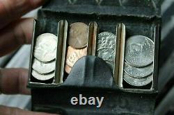 30s 40s coin Holder antique vintage leather pouch
