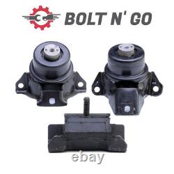 3PCS Front L & R Motor & Trans Mount Fits Chevy Silverado 1500, Suburban