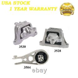 3PCS MOTOR & TRANS MOUNT FIT 2018-2024 Chevrolet Equinox/GMC Terrain 2WD 1.5L
