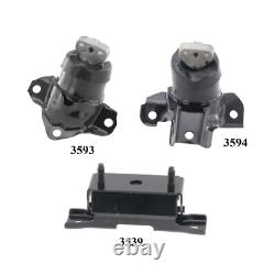 3PCS MOTOR & TRANS MOUNT FIT 2019-2023 Chevrolet Silverado 1500 2.7L 4WD Auto