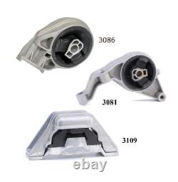 3PCS MOTOR & TRANS MOUNT FIT Chevrolet Cobalt, HHR 2.0L 2.2L & 2.4L Auto Trans