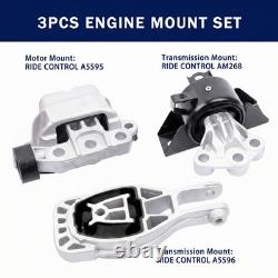 3PC Chevy Sonic 1.4T 1.8L Engine & Trans Mount Kit Manual Transmission 2012-2019