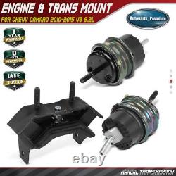 3Pcs Engine Motor & Transmission Mount for Chevy Camaro 2010-2015 V8 6.2L Manual