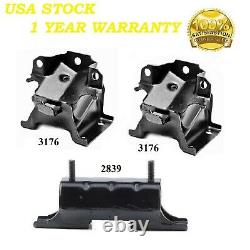 3pcs Front Motor & Trans Mount Fit 2001-2006 Chevrolet Silverado 2500 Hd 8.1l