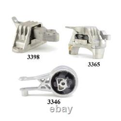 3pcs Motor & Trans Mount Fit 2011-2015 Chevrolet Volt 1.4l Auto Trans