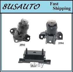 3pcs Motor & Trans Mount Fit 2022 Chevrolet Silverado 1500 Nueva 2.7l 4wd At