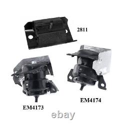 3pcs Motor & Trans Mount Fit Chevrolet Silverado 1500 Ld, Silverado 2500 5.3l 2wd