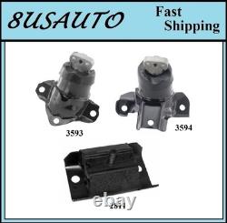 3pcs Motor & Trans Mount Fit Chevy Silverado 1500 2.7l 2wd-auto Trans