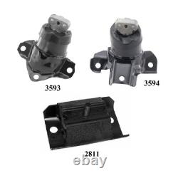 3pcs Motor & Trans Mount Fit Chevy Silverado 1500 2.7l 2wd-auto Trans