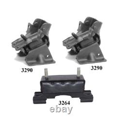 3pcs Motor &trans Mount Fit Chevy Silverado 2500 Hd, Silverado 3500 Hd 6.6l 4wd