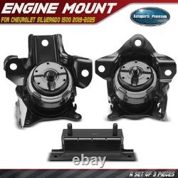 3x Engine Motor Mount & Transmission Mount for Chevrolet Silverado 1500 19-25