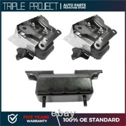 3x Engine and Transmission Mount for Chevrolet GMC Sierra 1500 Cadillac Escalade