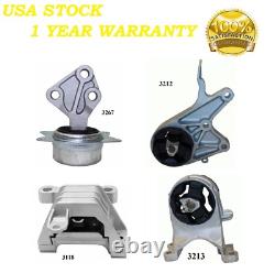 4PCS MOTOR & TRANS MOUNT FIT 2009-2012 Chevrolet Malibu 2.4L 6Spd