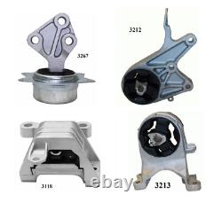 4PCS MOTOR & TRANS MOUNT FIT 2009-2012 Chevrolet Malibu 2.4L 6Spd