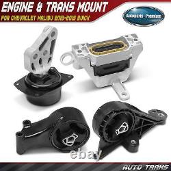 4x Engine Motor Mount & Transmission Mount for Chevrolet Malibu 2013-2015 Buick