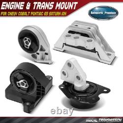 4x Engine Motor & Transmission Mount for Chevy Cobalt Pontiac G5 Manual Trans