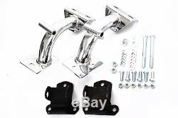 63-67 Chevy/GMC Truck Chrome Tubular V8 Engine Motor Mounts 350-454 Kit