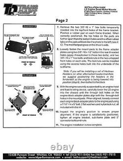 67-69 Camaro 68-74 Nova LS ENGINE SWAP mount kit