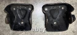 73-87 Original Chevy GMC Clam Shell Motor Mount Brackets 334607 & 334608 PAIR