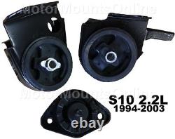 8R1105 3pc Motor Mounts fit RWD 1995 2003 Chevy S10 2.2L AUTO MANUAL Trans