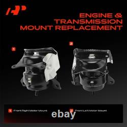 A-Premium 2x Front Engine Motor Mount for Chevrolet Silverado 14-19 GMC Sierra