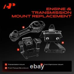 A-Premium 3x Engine Motor & Trans. Mount & Torque Strut Mount for Chevy Pontiac