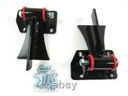 Chevy LS Weld In Engine Motor Mounts Set with Bushings Black E49002