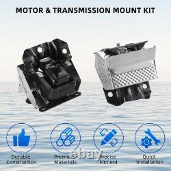 Engine Motor Mount Set with Heat Shield for 2007-2014 Chevy Silverado Tahoe Subu