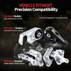 Engine Motor & Transmission Mount Set 4PCS for Buick Enclave, Chevy Traverse V6