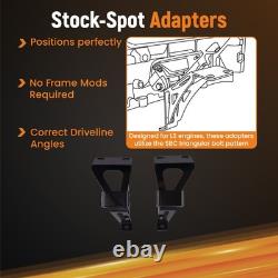 Engine Mount Kit for Chevy C10 1963-72 LS 6372MP-SM Complete Adapter Brackets