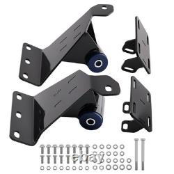 Engine Mounts Black Fit For Suburban Blazer Chevy C10 2wd 1963-1972 Steel
