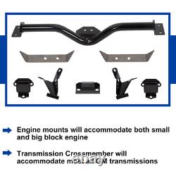 Engine Transmission Mount Kit Fit For 55-57 Chevy Belair 150 210 V-8 Del Ray