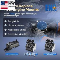 Front Engine and Trans Mount Set Compatible with Chevy GMC Cadillac 2007-2013