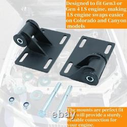LS Engine Swap Motor Mounts Kit for Chevy Colorado GMC Canyon 2004-2012, LS S
