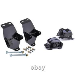 LS Swap Complete Motor Mount Kit, Black, Steel, Fits Chevy C10 1967-72