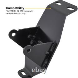 LS Swap Complete Motor Mount Kit, Black, Steel, Fits Chevy C10 1967-72
