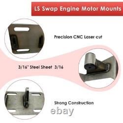 LS Swap Engine Motor Mounts for Chevy C10 C20 for GMC C15 2WD Blazer Suburban