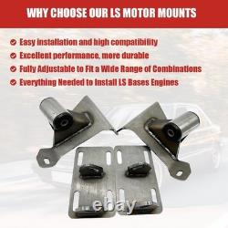 LS Swap Engine Motor Mounts for Chevy C10 C20 for GMC C15 2WD Blazer Suburban