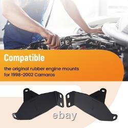 LS Swap Motor Mount For Chevy C10 GMC C1500 1967-1972 Powder Coated Steel Black