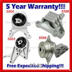 M492 Fits 2008-2012 Chevrolet Malibu 2.4L 6 Speed Trans. Motor & Trans Mount Set